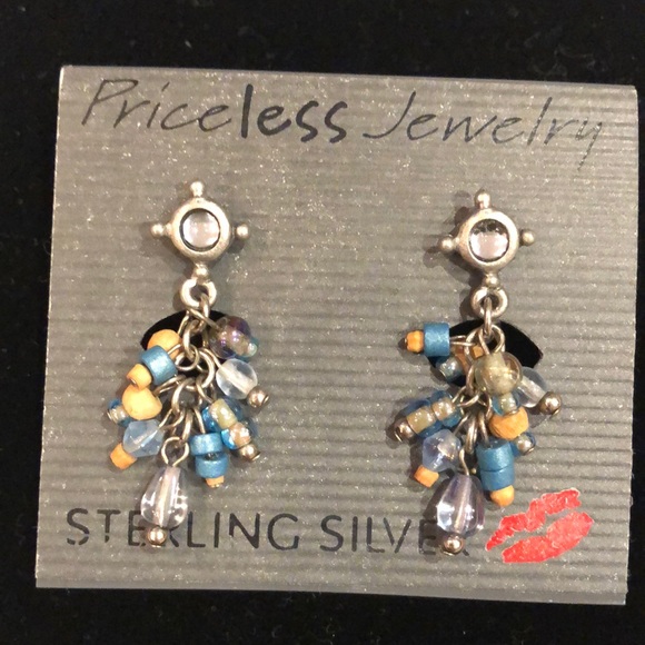 New Earrings Blue and Silver - Picture 1 of 1